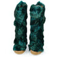 Teal Fur Women's Shoe