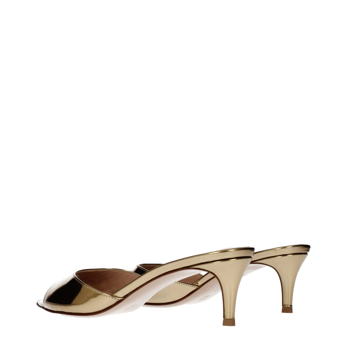 Gold Leather Platform Sandals