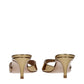 Gold Leather Platform Sandals