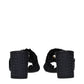 Black Raffia Platform Sandals