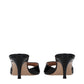 Black Leather Platform Sandals