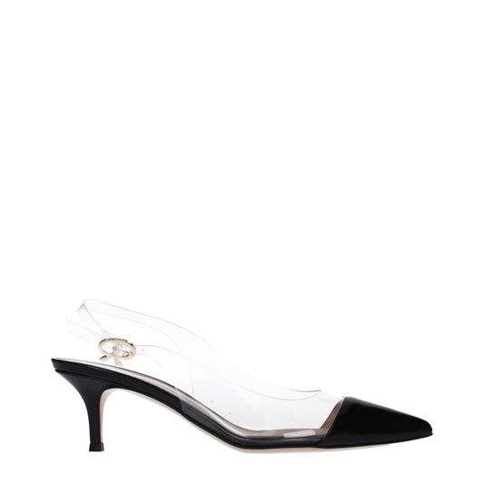 Transparent Plexiglass Mid Heel Pumps
