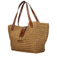 Beige Raffia Shoulder Bag