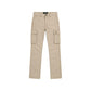 Beige Cotton Cargo Pants