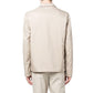 Beige Polyamide Full-Length Jacket
