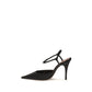 Black Satin High Heel Pumps