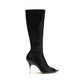 Black Napa Leather / Calf Bos Taurus High Heel Boots