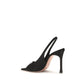 Black Satin Stiletto Heel Sandals