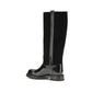 Black Calf Leather Bos Taurus Flat Boots