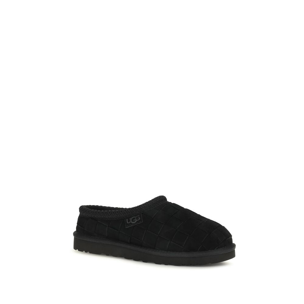 Black Suede Leather Mules