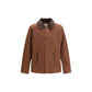 Brown Cotton Full-Length Jacket