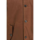 Brown Cotton Full-Length Jacket