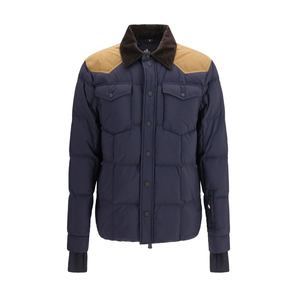 Blue Polyamide Full-Length Jacket