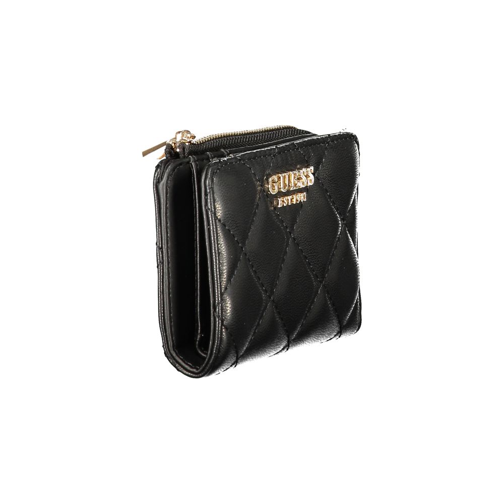 Black Polyurethane Women's Wallet