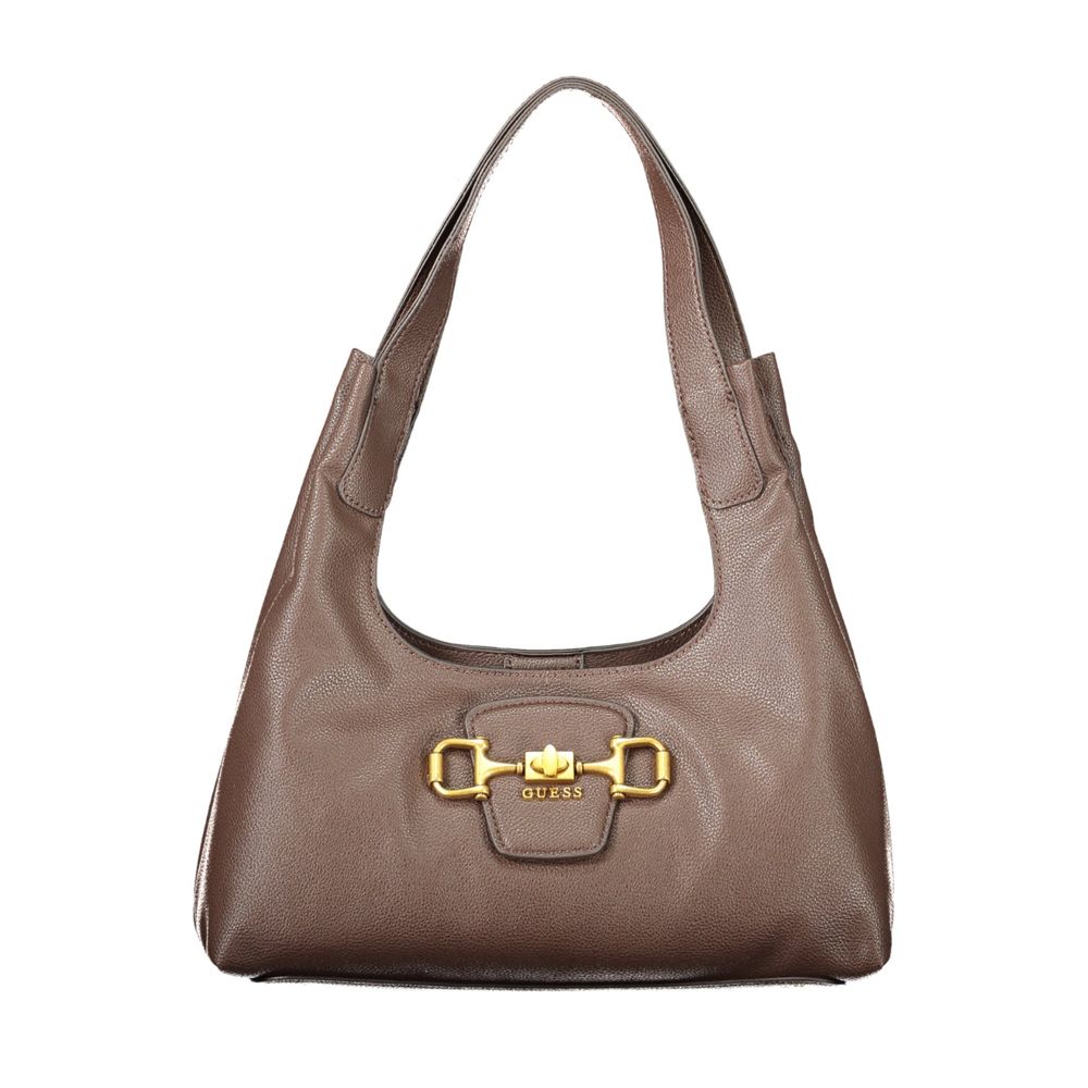 Brown Polyurethane Womens Bag