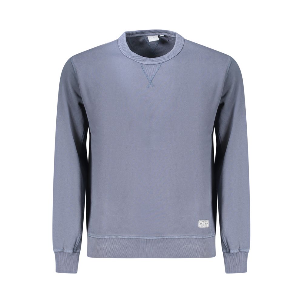 Blue Cotton Men's Sweatshirt