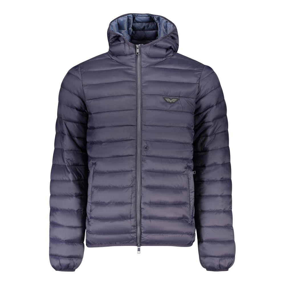 Blue Polyamide Full-Length Jacket