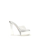 Silver Pvc Platform Sandals
