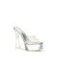 Silver Pvc Platform Sandals