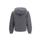 Gray Nylon Full-Length Jacket
