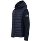 Blue Polyester Men Jacket