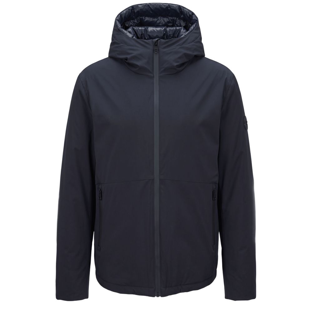 Blue Polyester Men Jacket
