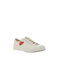 White Cotton Low Top Sneakers