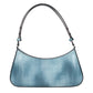 Blue Leather Shoulder Bag