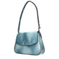 Blue Leather Shoulder Bag
