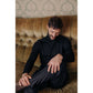 Black Wool Casual Pants