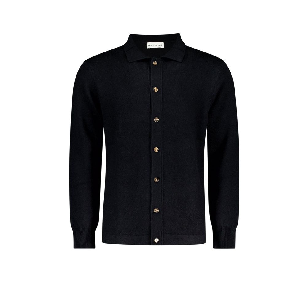 Black Wool Cardigan