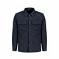Blue Cashmere Full-Length Jacket