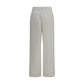 White Cotton Athletic Pants