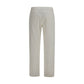 White Cotton Straight-Leg Jeans