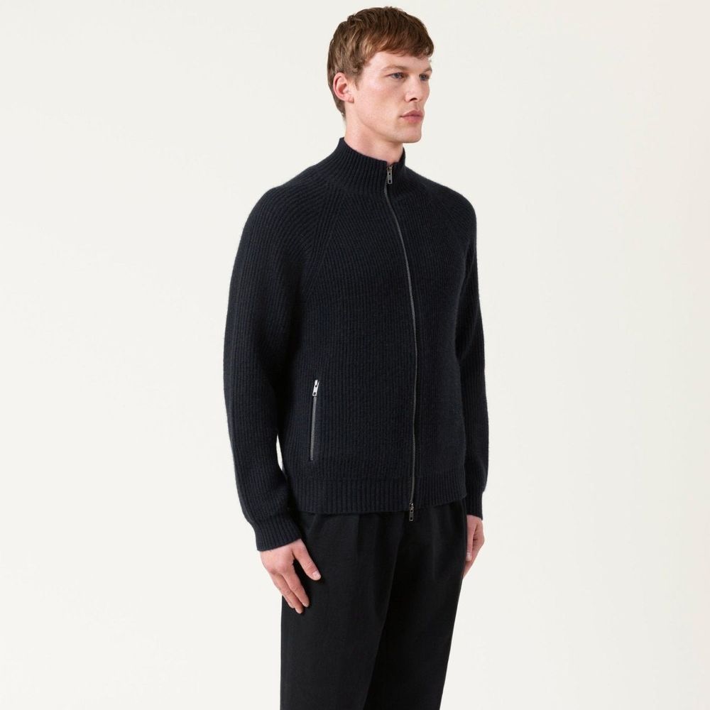 Black Wool Cardigan