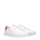 White Leather Low Top Sneakers