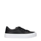 Black Leather Low Top Sneakers