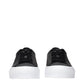 Black Leather Low Top Sneakers