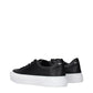 Black Leather Low Top Sneakers