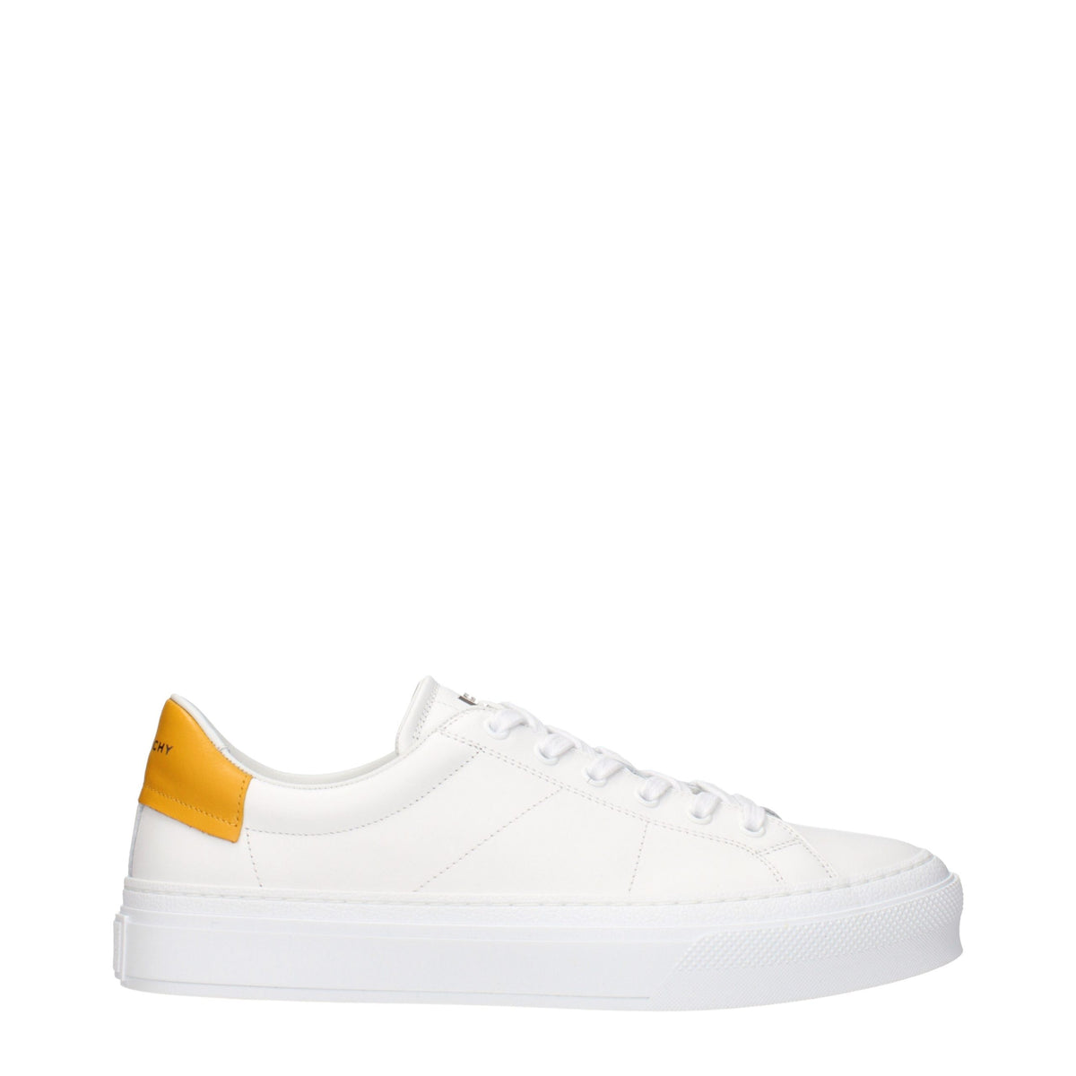 White Leather Low Top Sneakers