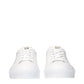 White Leather Low Top Sneakers