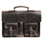 Black Leather Shoulder Satchel Briefcase Men Borse Bag