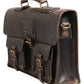Black Leather Shoulder Satchel Briefcase Men Borse Bag