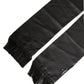 Black Satin Silk Fringed Lace Stole Scarf