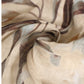 Men Beige Floral Linen Square Foulard Scarf