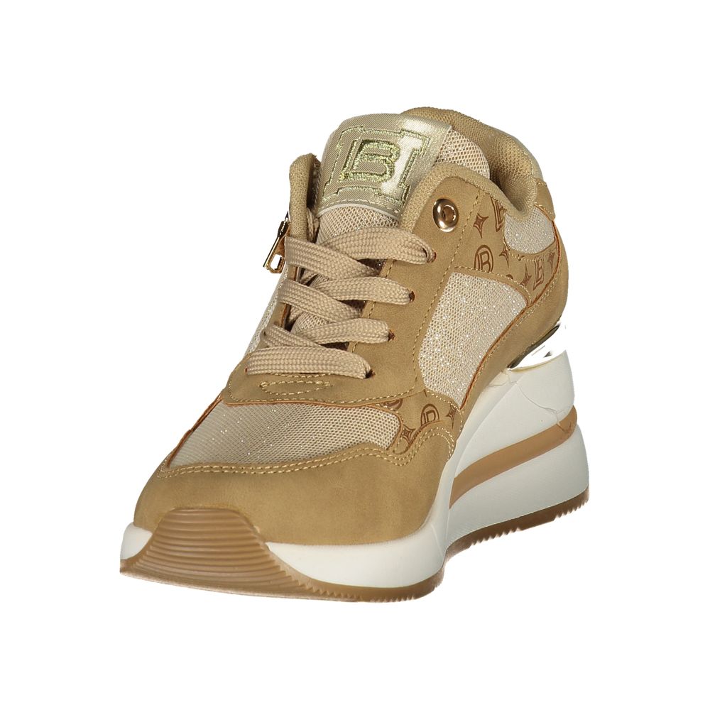 Beige Polyurethane Women's Sneaker