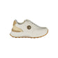 White Polyurethane Women Sneaker