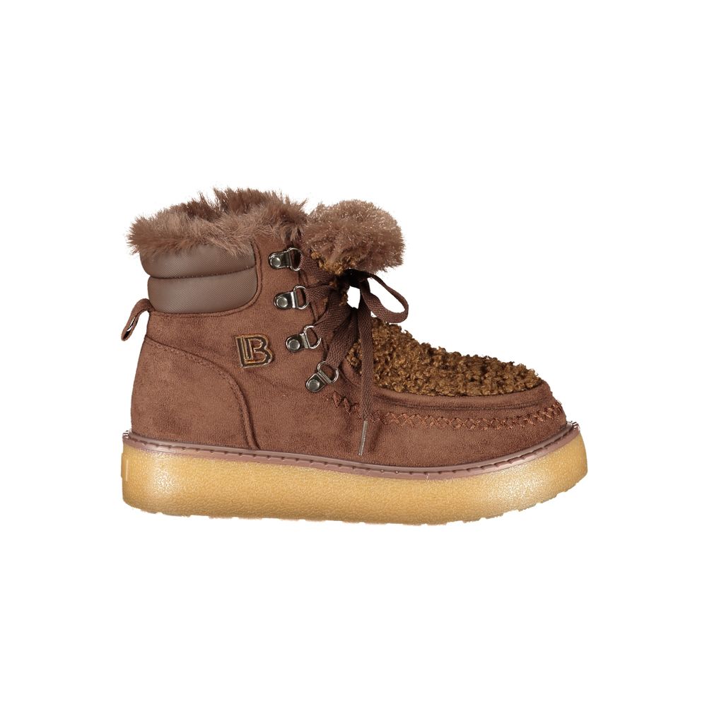 Brown Polyurethane Womens Boot