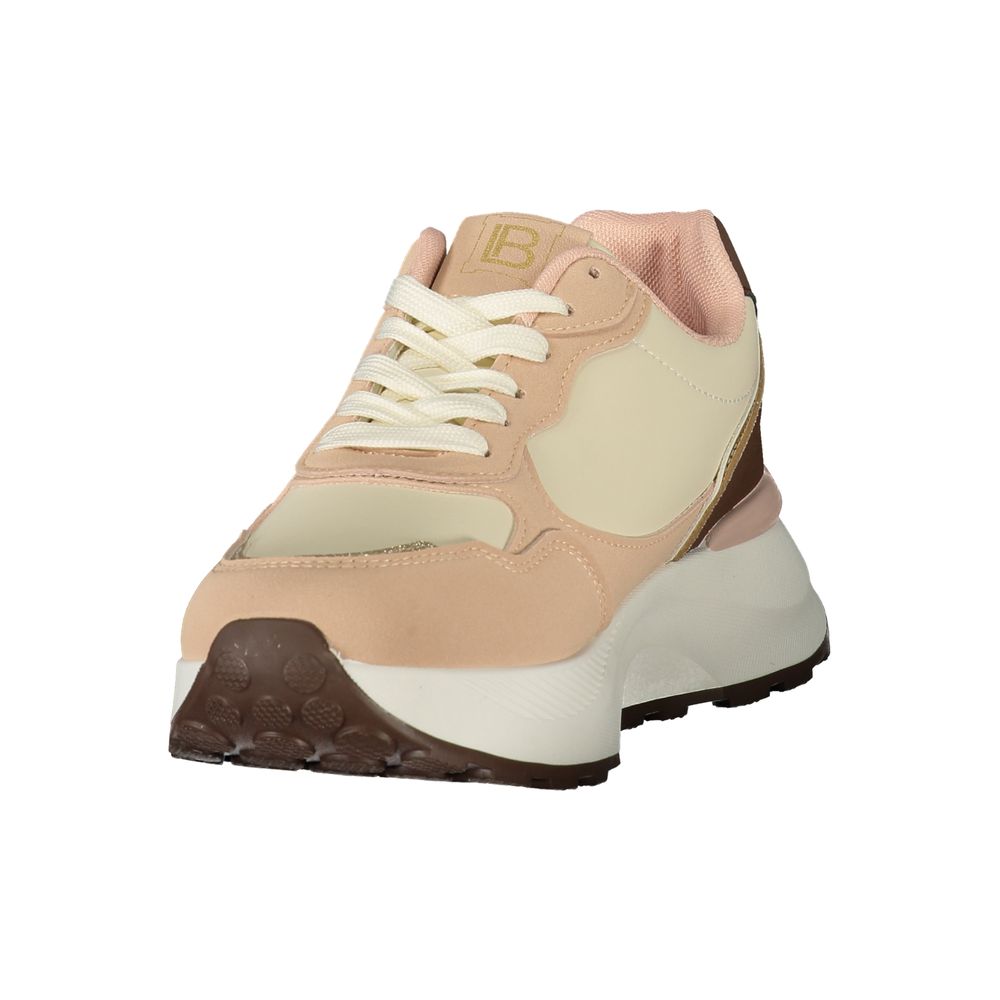 Pink Polyester Women's Sneaker