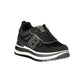 Black Polyurethane Women's Sneaker